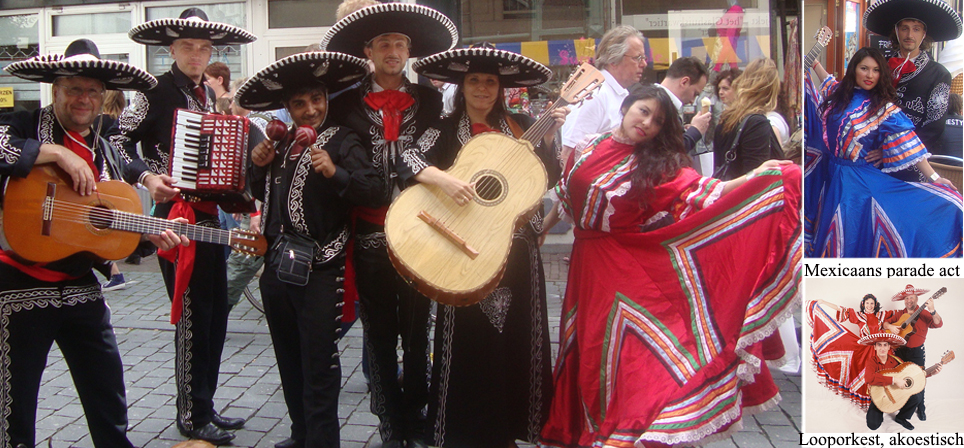 Mexicaanse zanger met een gitaar en vrolijk zingend